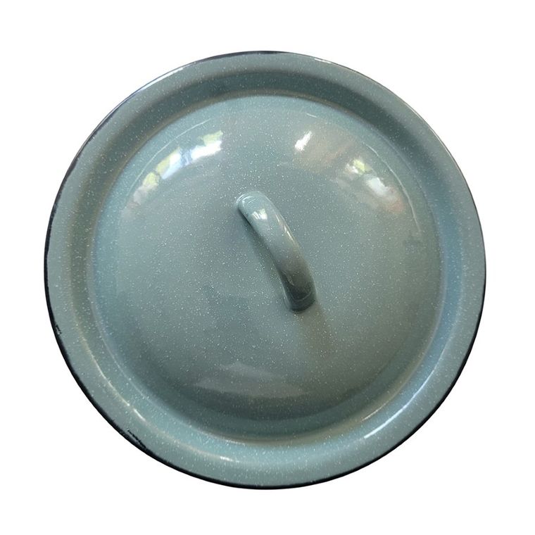 Altom Design, pokrywa emaliowana, szałwiowa nakrapiana, 18 cm