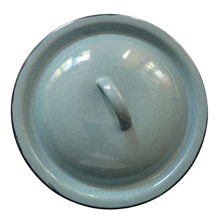 Altom Design, pokrywa emaliowana, szałwiowa nakrapiana, 20 cm