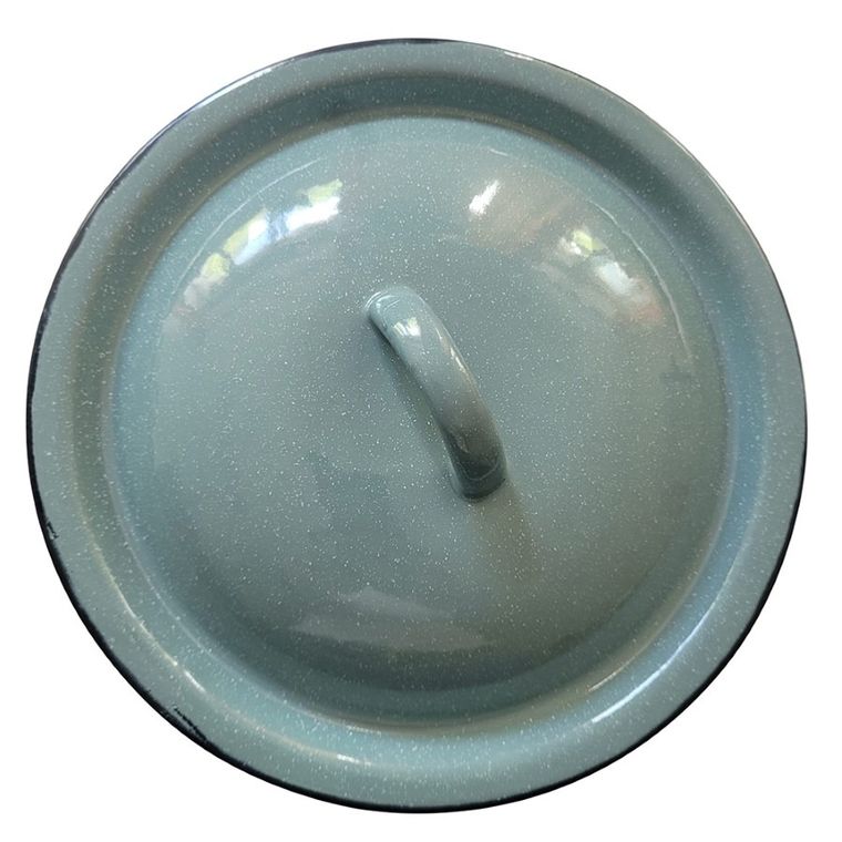 Altom Design, pokrywa emaliowana, szałwiowa nakrapiana, 22 cm