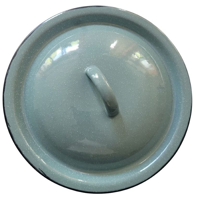 Altom Design, pokrywa emaliowana, szałwiowa nakrapiana, 24 cm