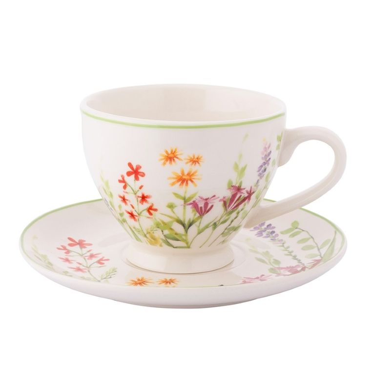 Altom Design, Przebudzenie natury, filiżanka ze spodkiem, 220 ml, nbc w opasce