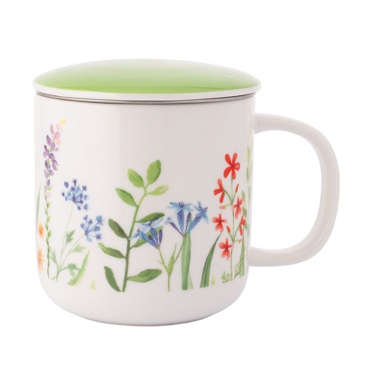 Altom Design, Przebudzenie natury, kubek z zaparzaczem i pokrywką w opasce, nbc, 380 ml