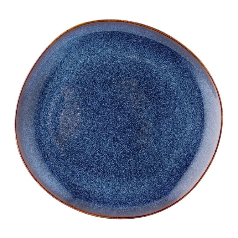 Altom Design, Reactive navy blue, talerz ceramiczny płytki, 25.5 cm