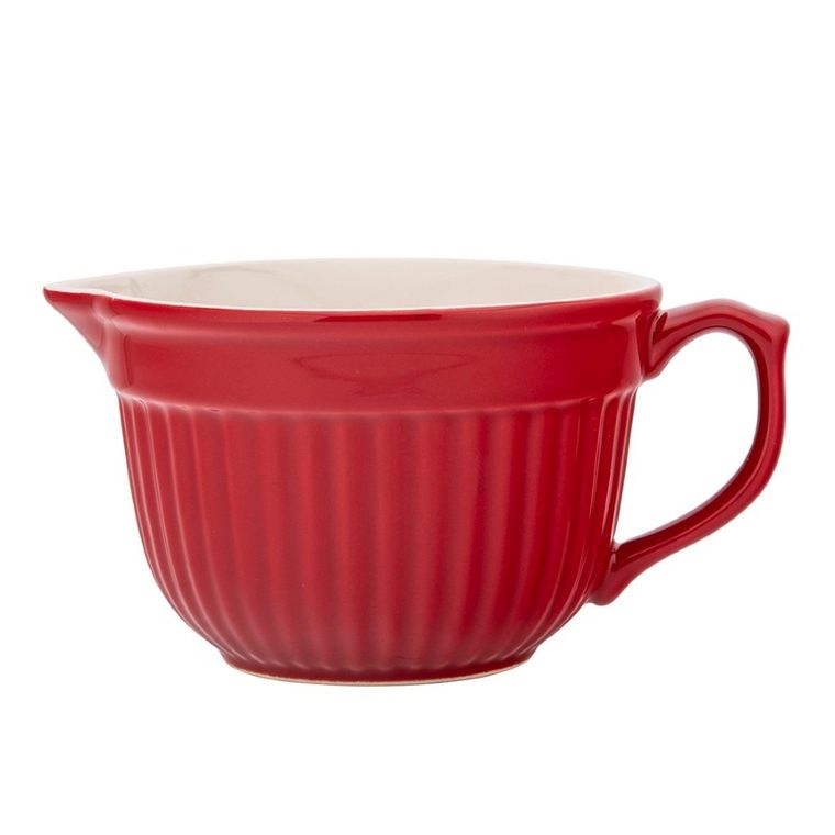 Altom Design, Red Chilli, naczynie ceramiczne z uchwytem i wylewką, 17,5-13,5-9 cm, 550 ml