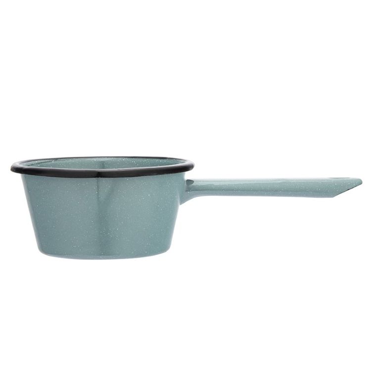 Altom Design, rondel stożkowy z trzonkiem i dzióbkiem, szałwiowy nakrapiany, 450 ml, 12 cm