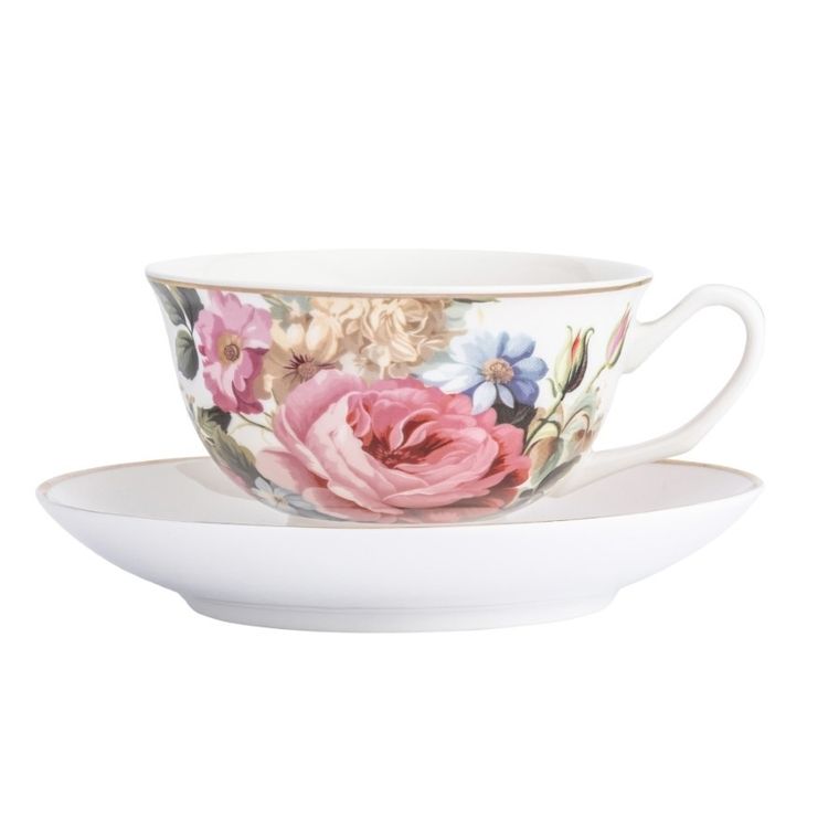 Altom Design, Róża, filiżanka ze spodkiem, 220 ml