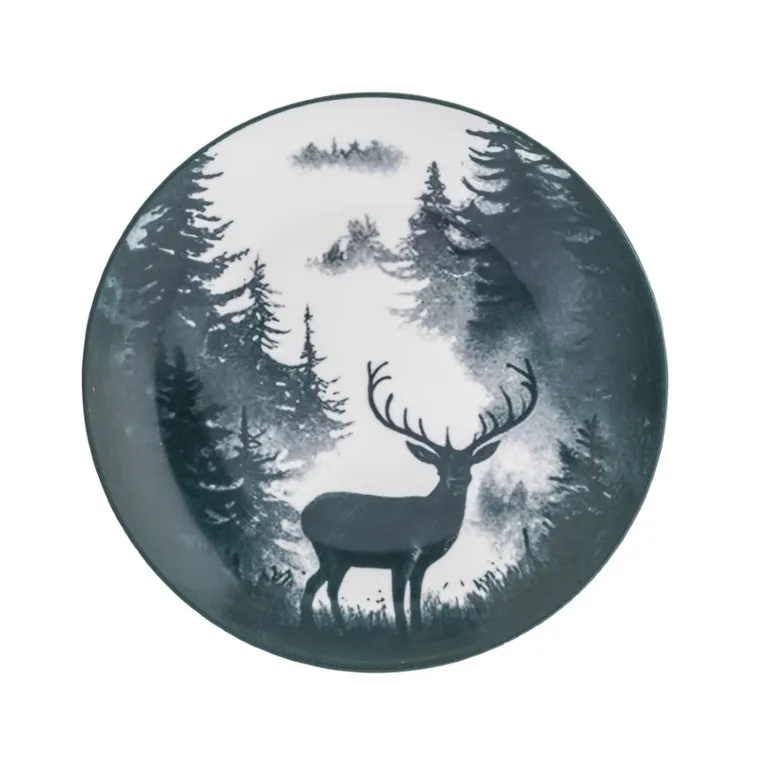 Altom Design, secret forest talerz porcelanowy deserowy, 20 cm