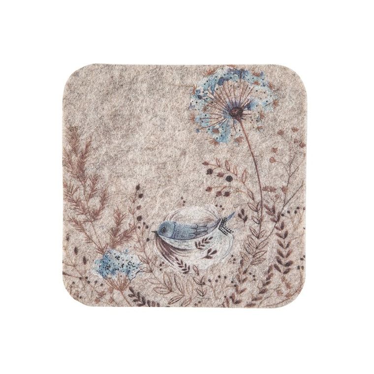 Altom Design, Serenity, podkładki filcowe, kwadratowe, 10-10-0,3 cm, 4 szt.