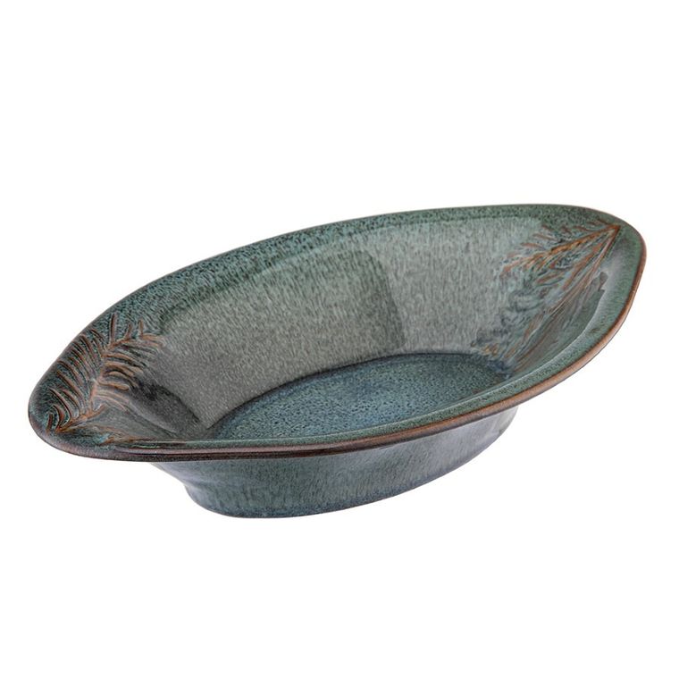 Altom Design, Sosnowy las, naczynie ceramiczne, podłużne, 16,5-10 cm