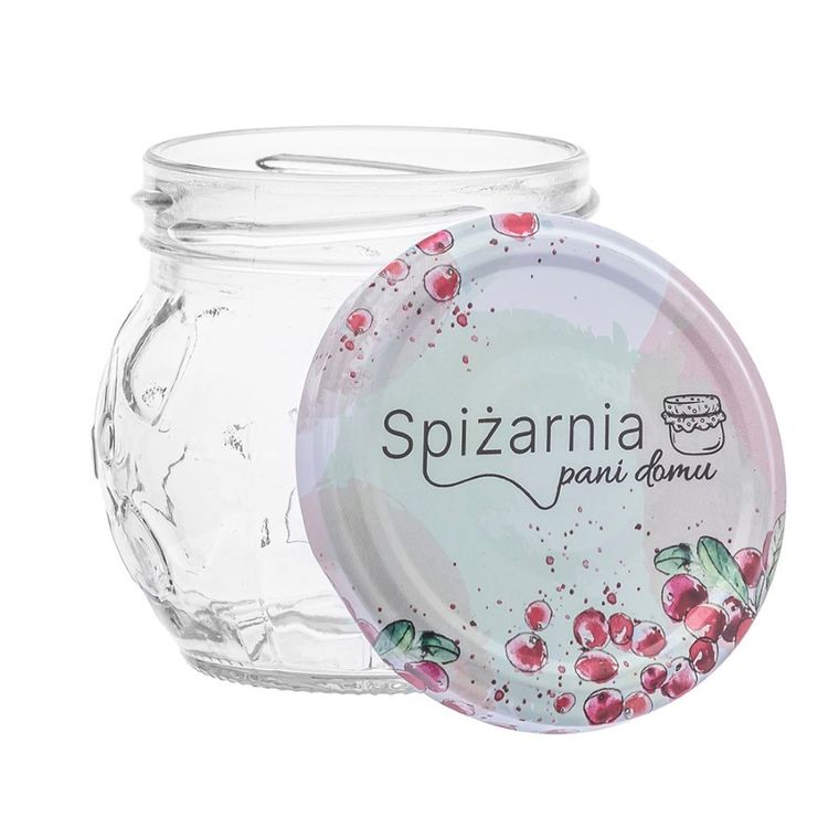 Altom Design, Spiżarnia pani domu, komplet 6 słoików grawerowanych, 215 ml, z zakrętką fi, 66, 4z