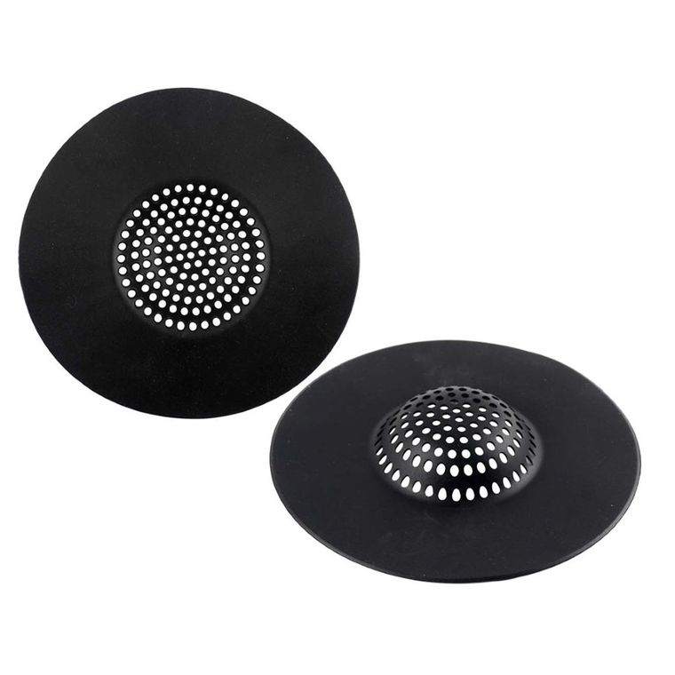 Altom Design, Spiżarnia pani domu, sitko do zlewu, silikonowe, czarne, 12-3 cm