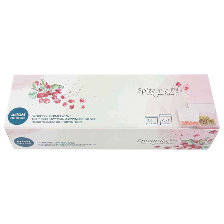 Altom Design, Spiżarnia pani domu, woreczki hermetyczne do przechowywania żywności, 50 szt.