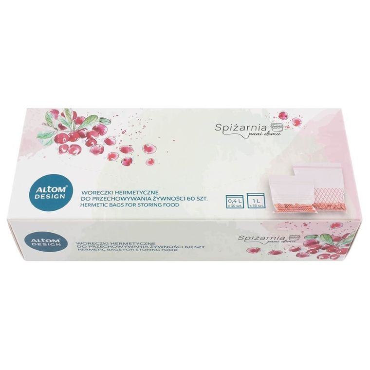 Altom Design, Spiżarnia pani domu, woreczki hermetyczne do przechowywania żywności, 60 szt.