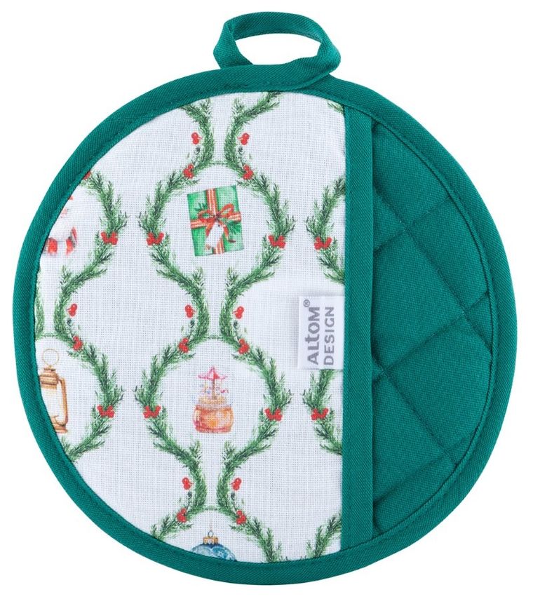 Altom Design, świąteczna girlanda łapka kuchenna śr., 18 cm, 100% bawełna