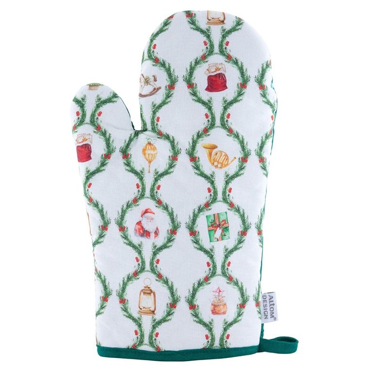 Altom Design, świąteczna girlanda rękawica kuchenna, 18-28 cm, 100% bawełna