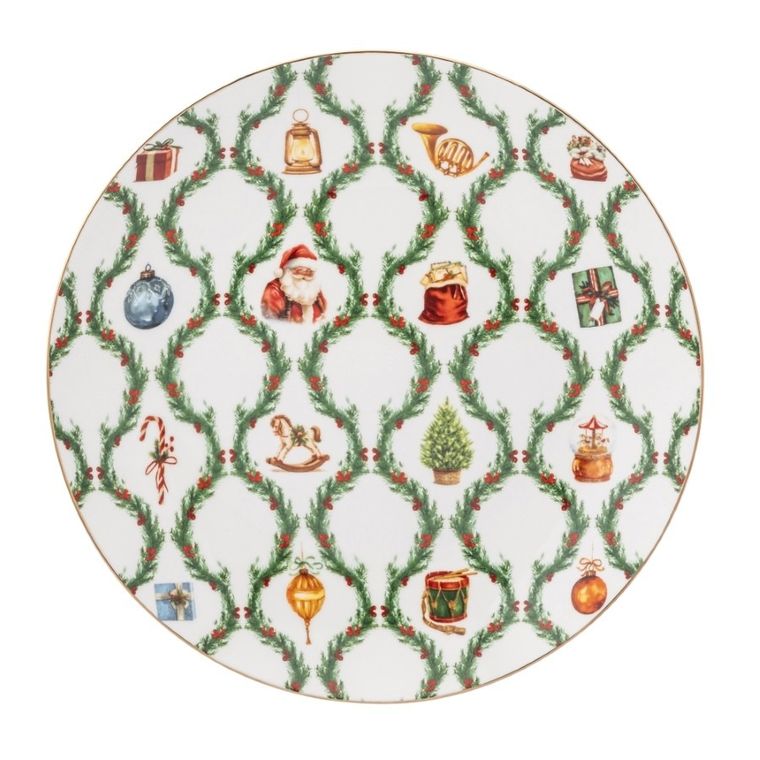Altom Design, świąteczna girlanda talerz deserowy, 20 cm