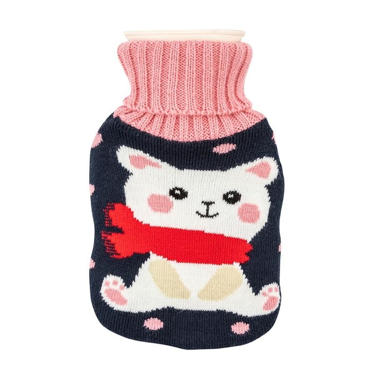 Altom Design, termofor w sweterku, granatowy, 500 ml