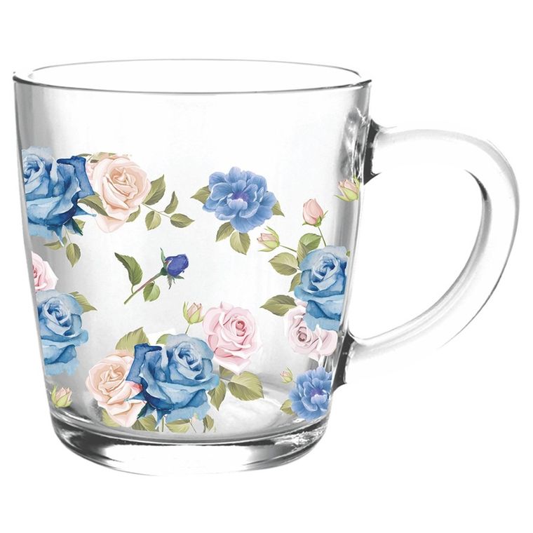 Altom Design, Toronto, kubek, niebieska róża, 350 ml