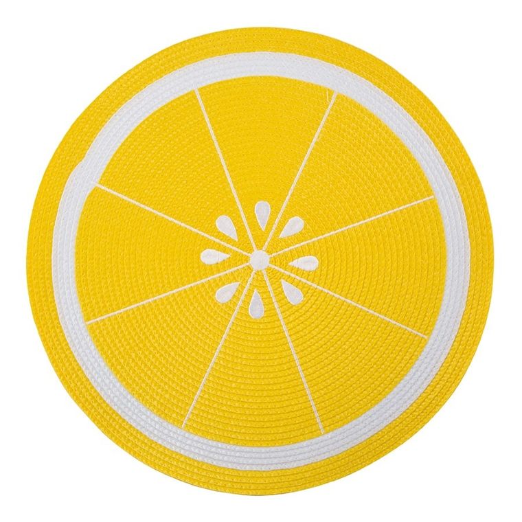 Altom Design, Tropicana, mata stołowa, średnica 38 cm, cytryna