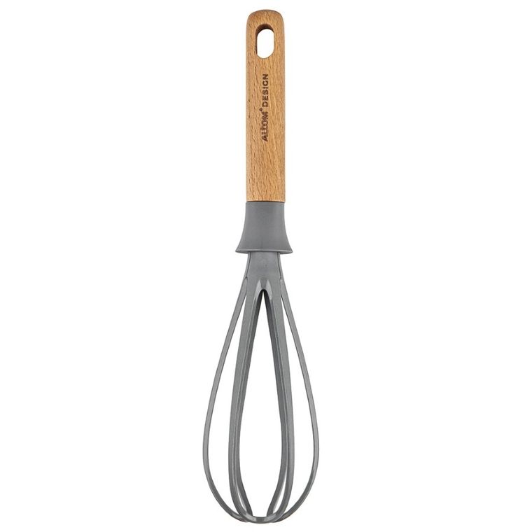 Altom Design, trzepaczka z drewnianym uchwytem, szary, 30-7-7 cm