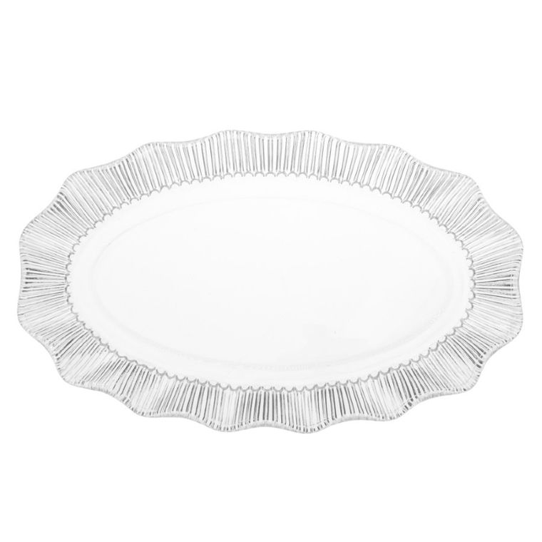 Altom Design, Vivienne, patera szklana, owalna, 25-16,5 cm