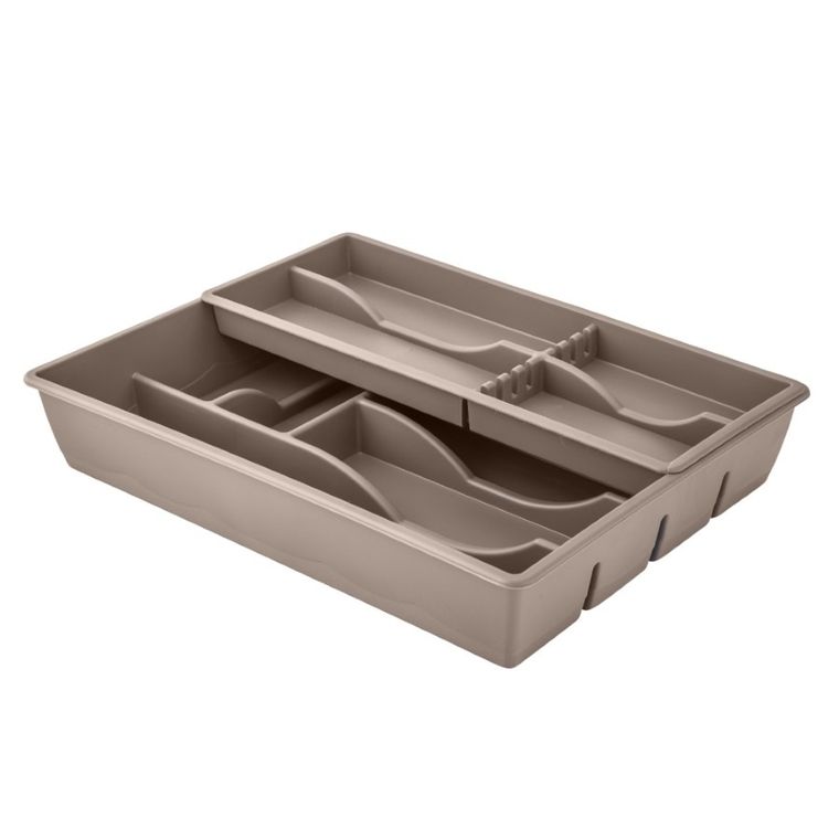 Altom Design, wkład do szuflady, podwójny, 30-39 cm, taupe