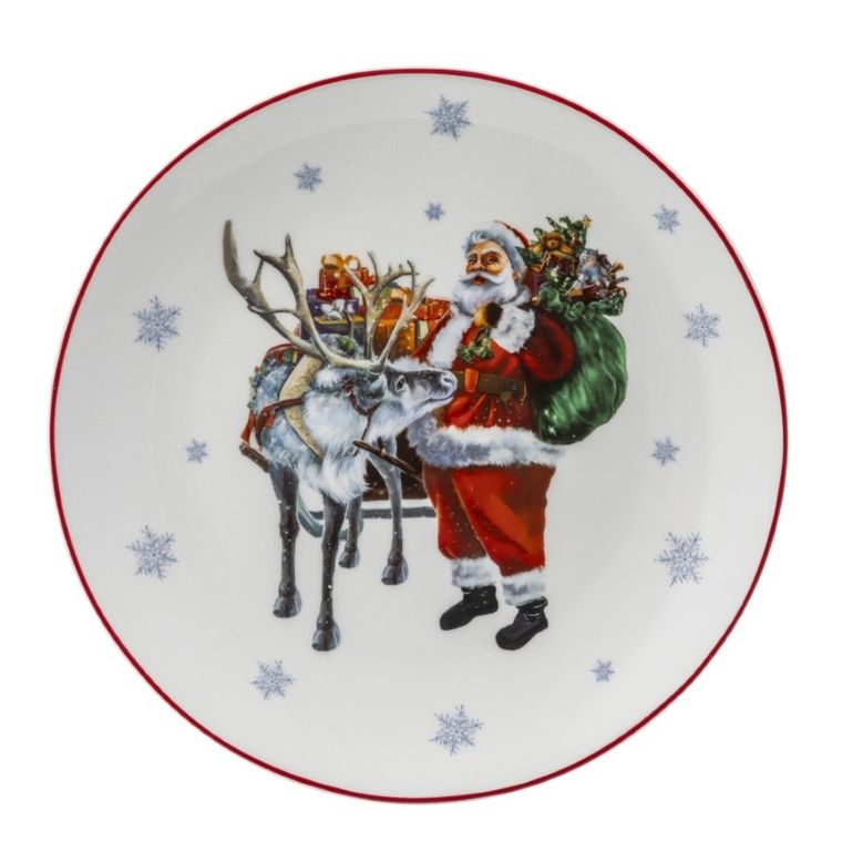 Altom Design, wyprawa mikołaja talerz deserowy, 20,5 cm