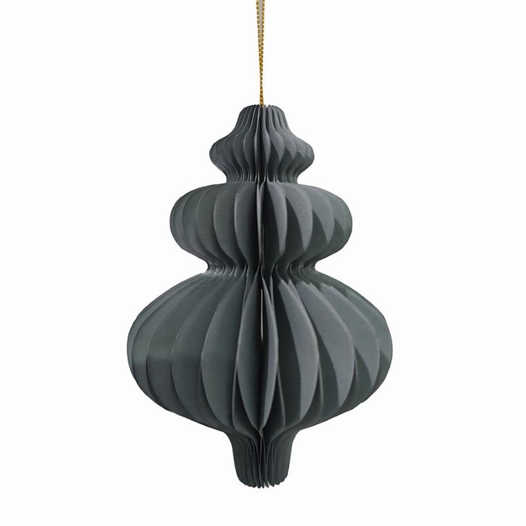 Altom Design, zawieszka papierowa bombka 3D, 10-10 cm, szałwiowa