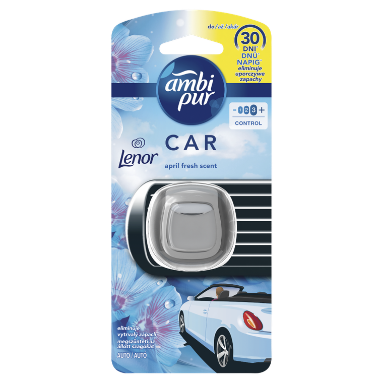 Ambi Pur, Car, zawieszka samochodowa z zapachem Spring Awakenin, zestaw startowy, 2 ml