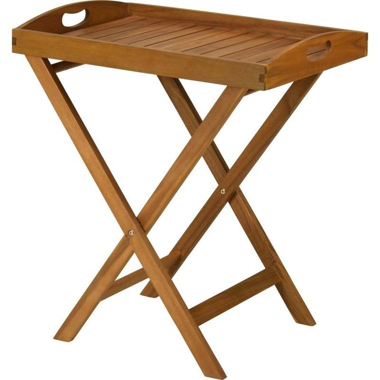 Ambiance, drewniany stolik z przenośną tacą do serwowania, 60 cm