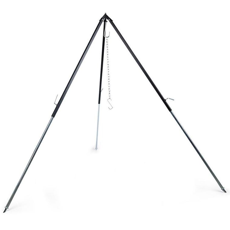 Ambiance, stojak na kociołek, ruszt grillowy, stalowy, regulowany trójnóg, 150 cm