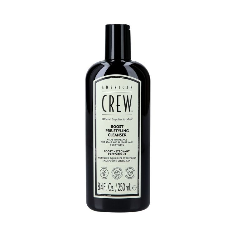 American Crew, Boost Pre-Styling, szampon oczyszczający i zwiększający objętość, 250 ml
