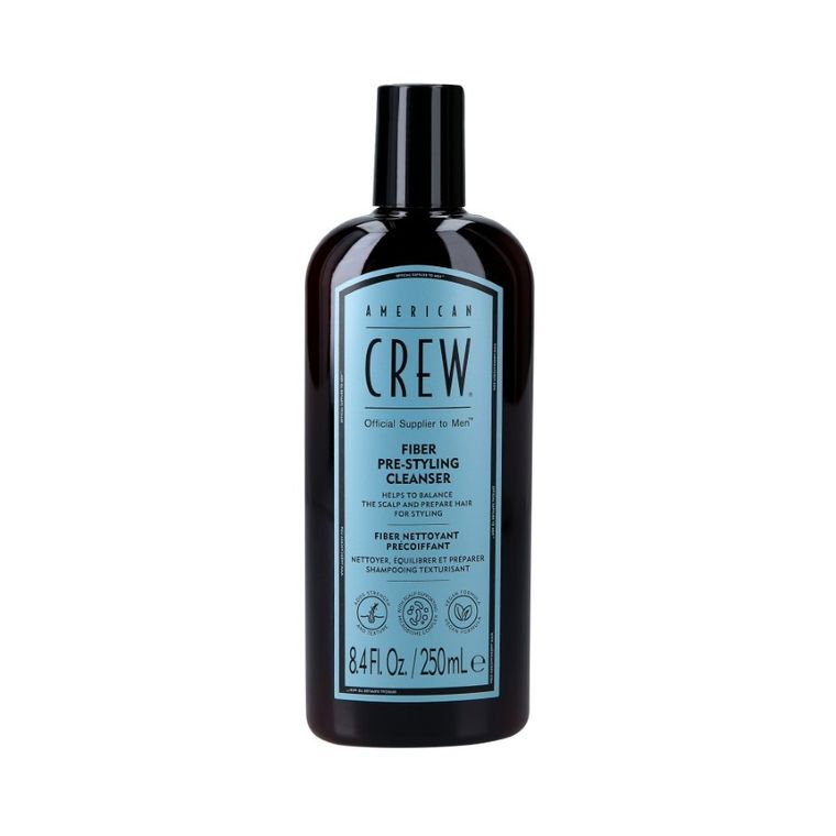 American Crew, Fiber Pre-Styling, szampon do włosów cienkich, 250 ml