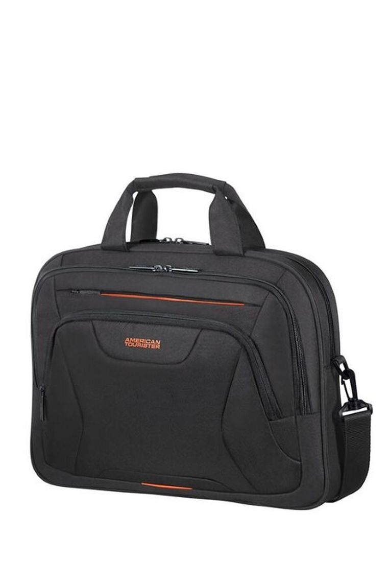 American Tourister, torba na laptopa, At Work 33G39005, 15,6", czarno-pomarańczowa