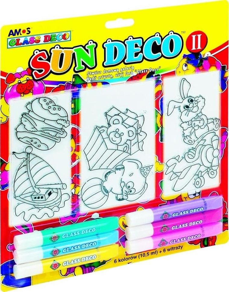 Amos, Sun Deco II, farby witrażowe, 6 kolorów + 6 witraży