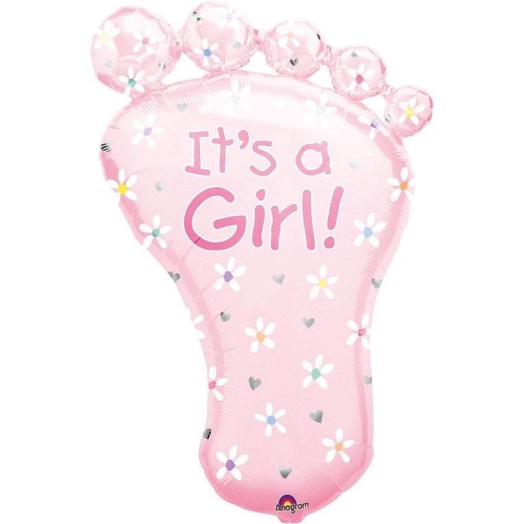 Amscan, balon foliowy, It's a Girl!, 58-82 cm