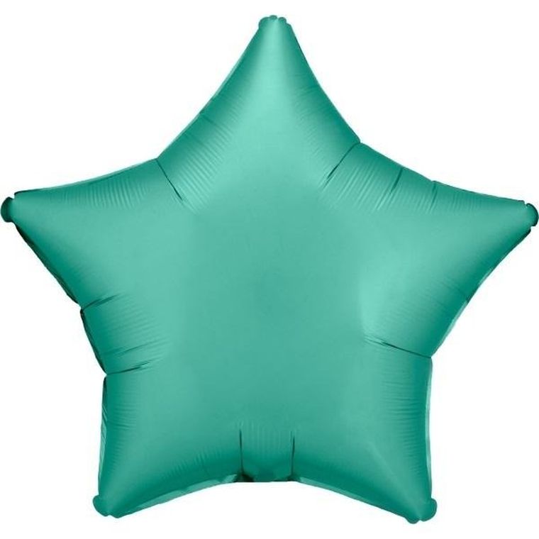 Amscan, balon foliowy Lustre, Jade Green, gwiazda, 48 cm