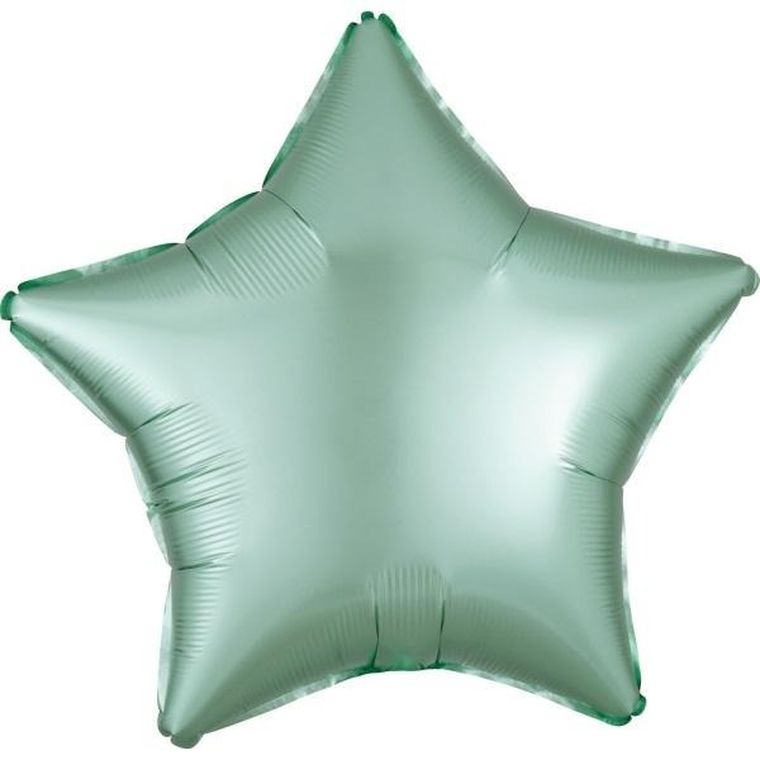 Amscan, balon foliowy Lustre, Mint Green, gwiazda, 48 cm