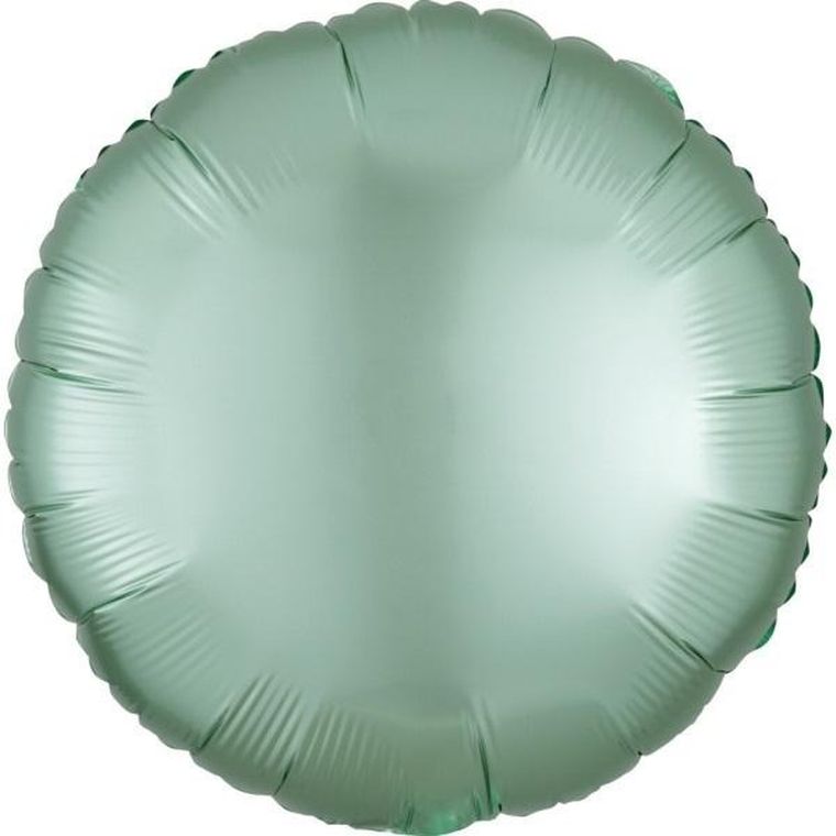 Amscan, balon foliowy Lustre, Mint Green, okrągły, 43 cm
