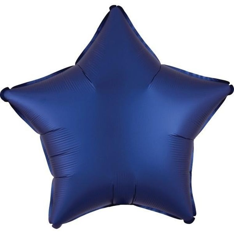 Amscan, balon foliowy Lustre, Navy niebieski, gwiazda, 48 cm