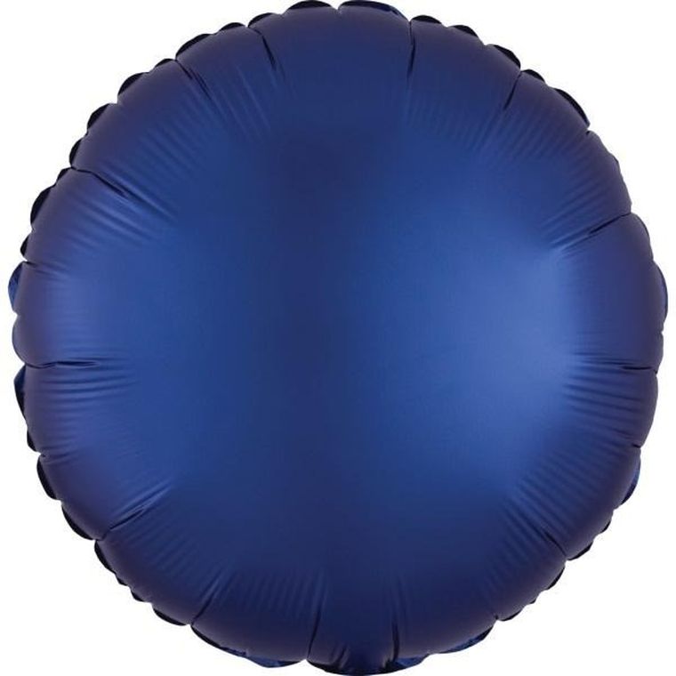 Amscan, balon foliowy Lustre, Navy niebieski, okrągły, 43 cm