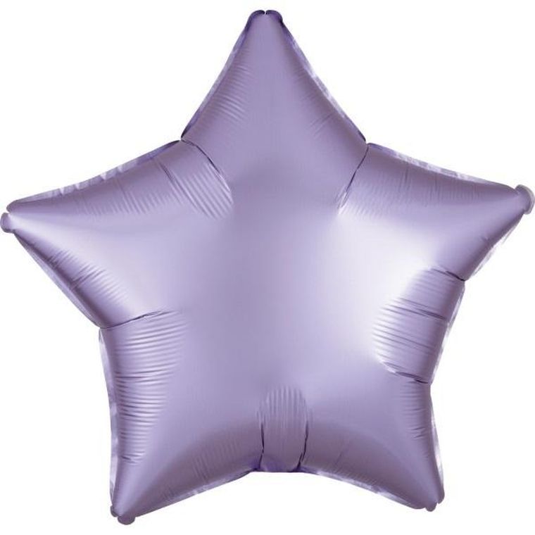 Amscan, balon foliowy Lustre, pastel lilac, gwiazda, 48 cm