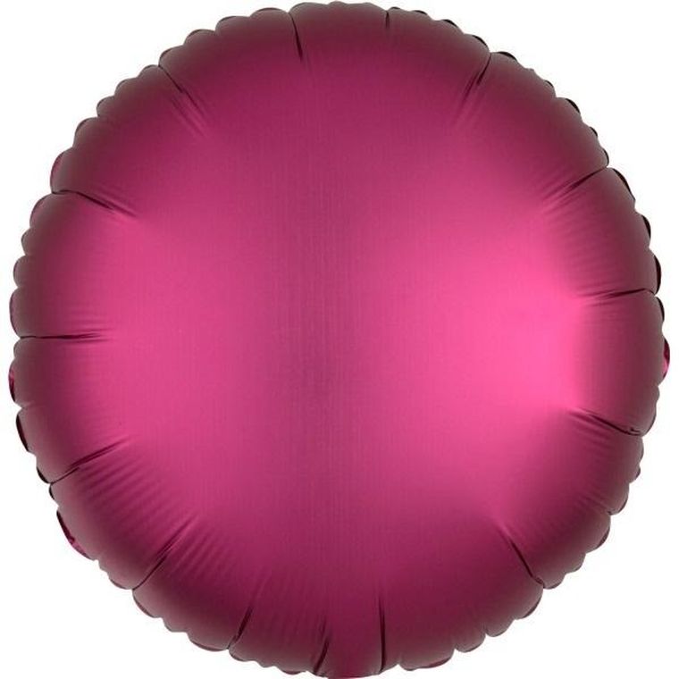 Amscan, balon foliowy Lustre, Pomegranate, okrągły, 43 cm