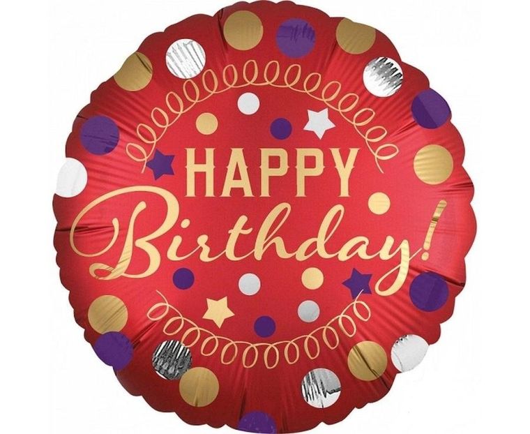 Amscan, balon foliowy, XL Happy Birthday