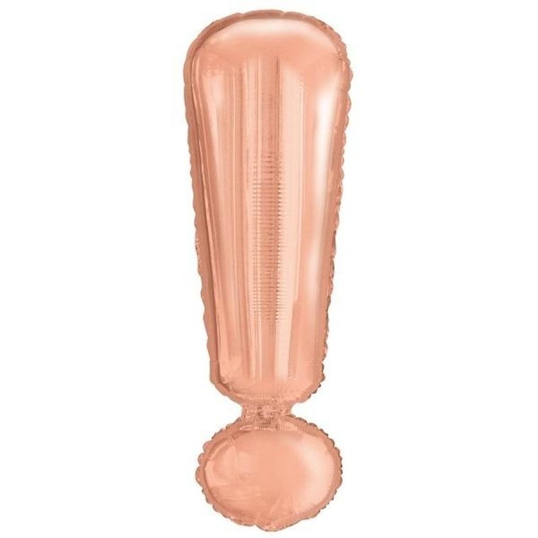 Amscan, balon foliowy znak ! różowe złoto, 28-86 cm