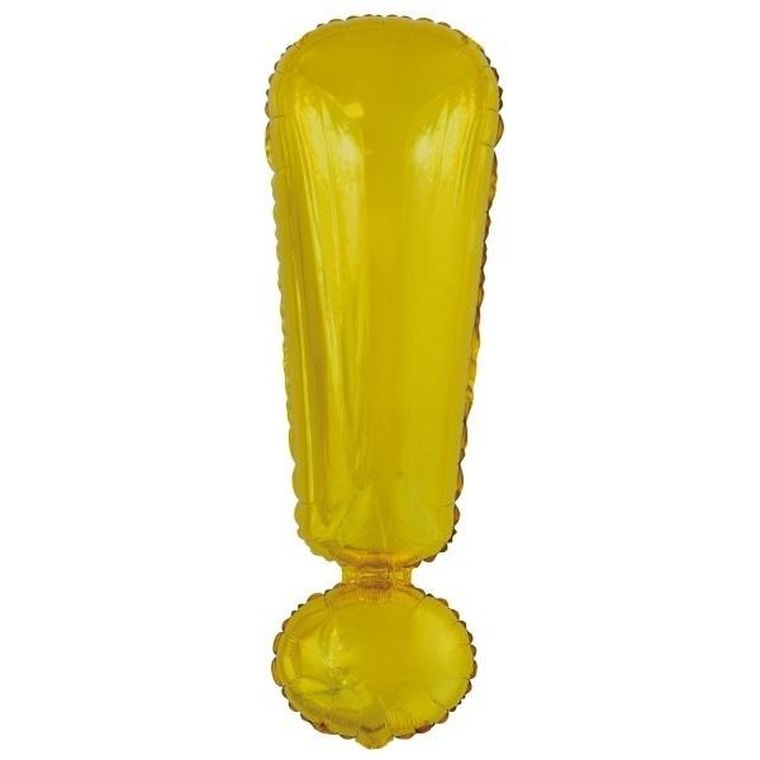 Amscan, balon foliowy znak ! złoty, 28-86 cm