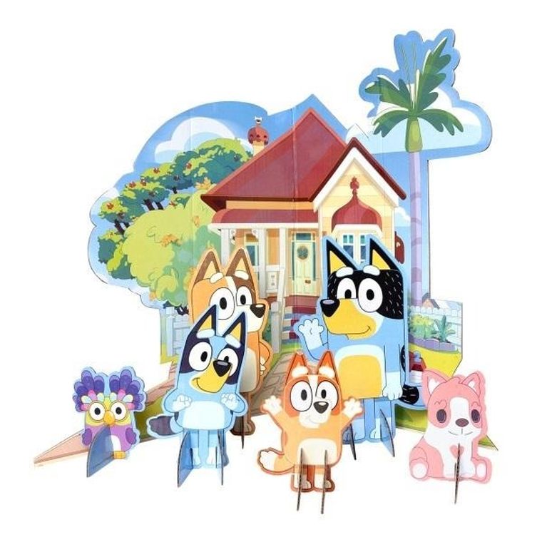 Amscan, Bluey, papierowy zestaw dekoracyjny na stół