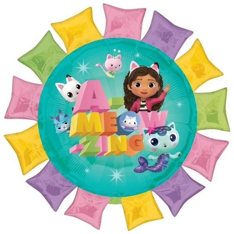 Amscan, Koci Domek Gabi, balon foliowy, standard, 43 cm