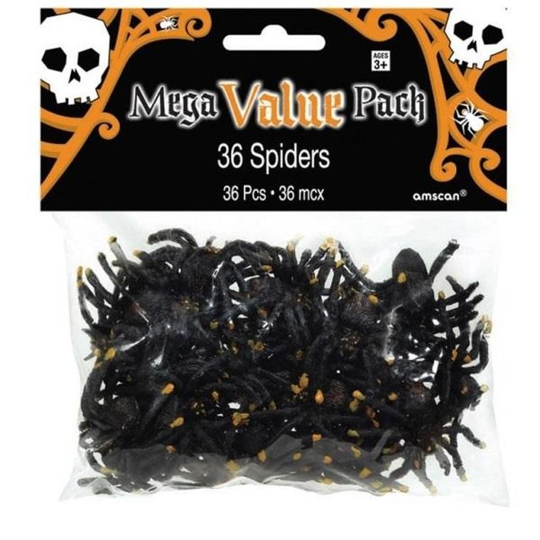 Amscan, pająk plastikowy, 5-4 cm, 36 szt.