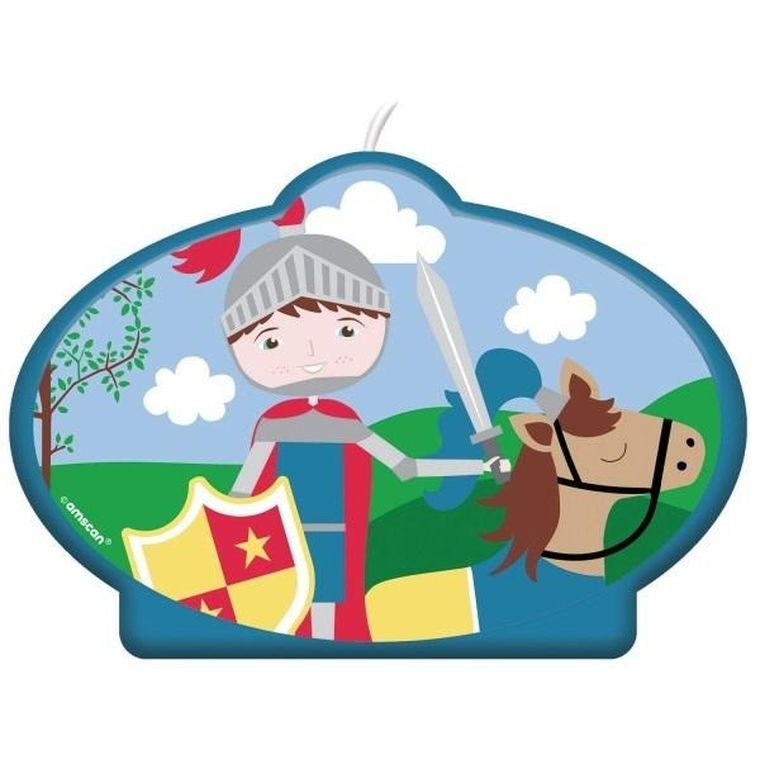 Amscan, świeczka figurka, Książę na koniu